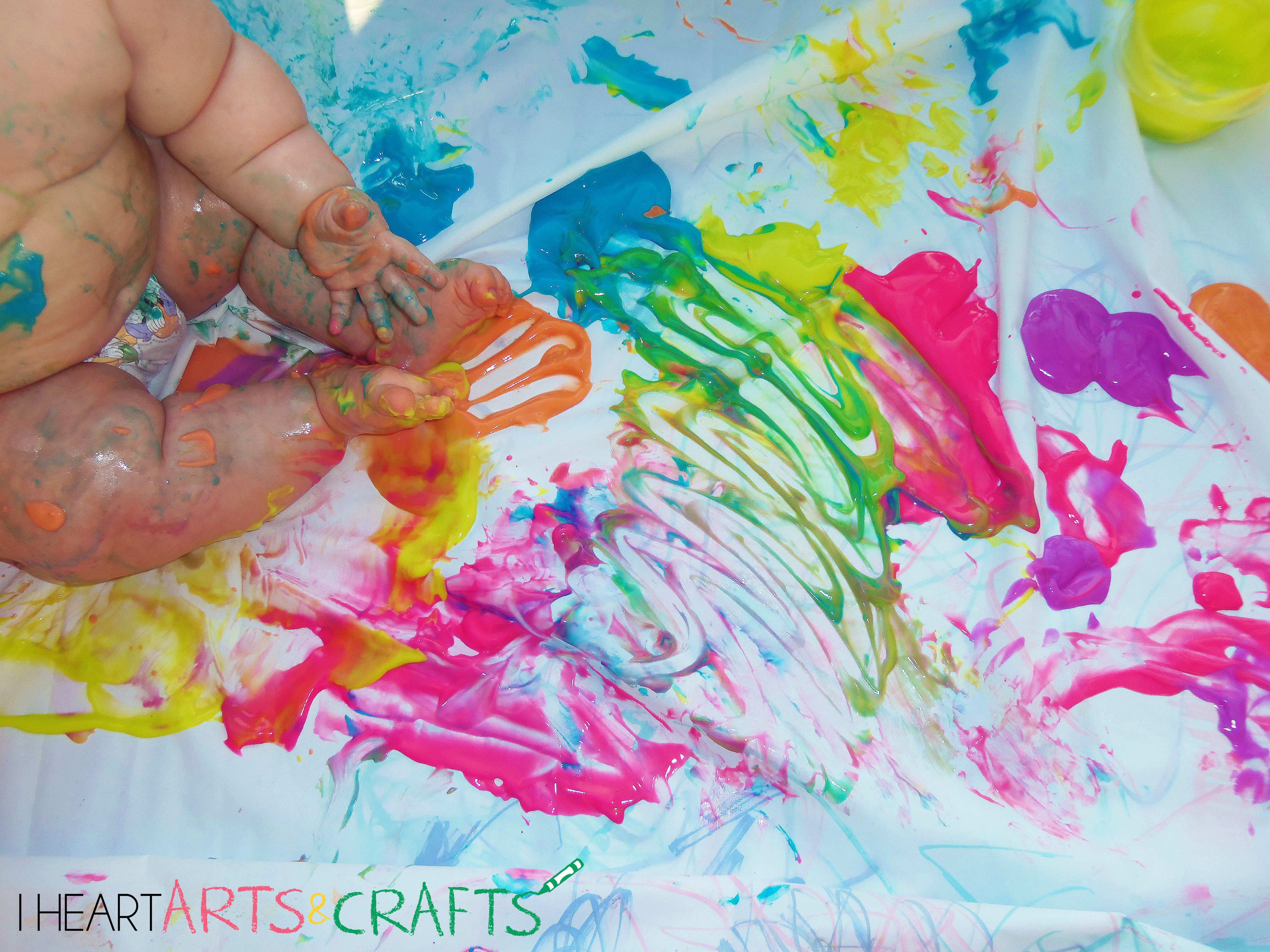 4608x3456 Neon Edible Finger Paint Toddler Activity - Neon Watercolor Paint