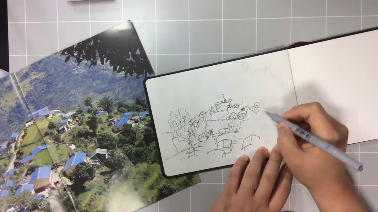 1280x720 Nepal View Watercolor - Nepal Watercolor