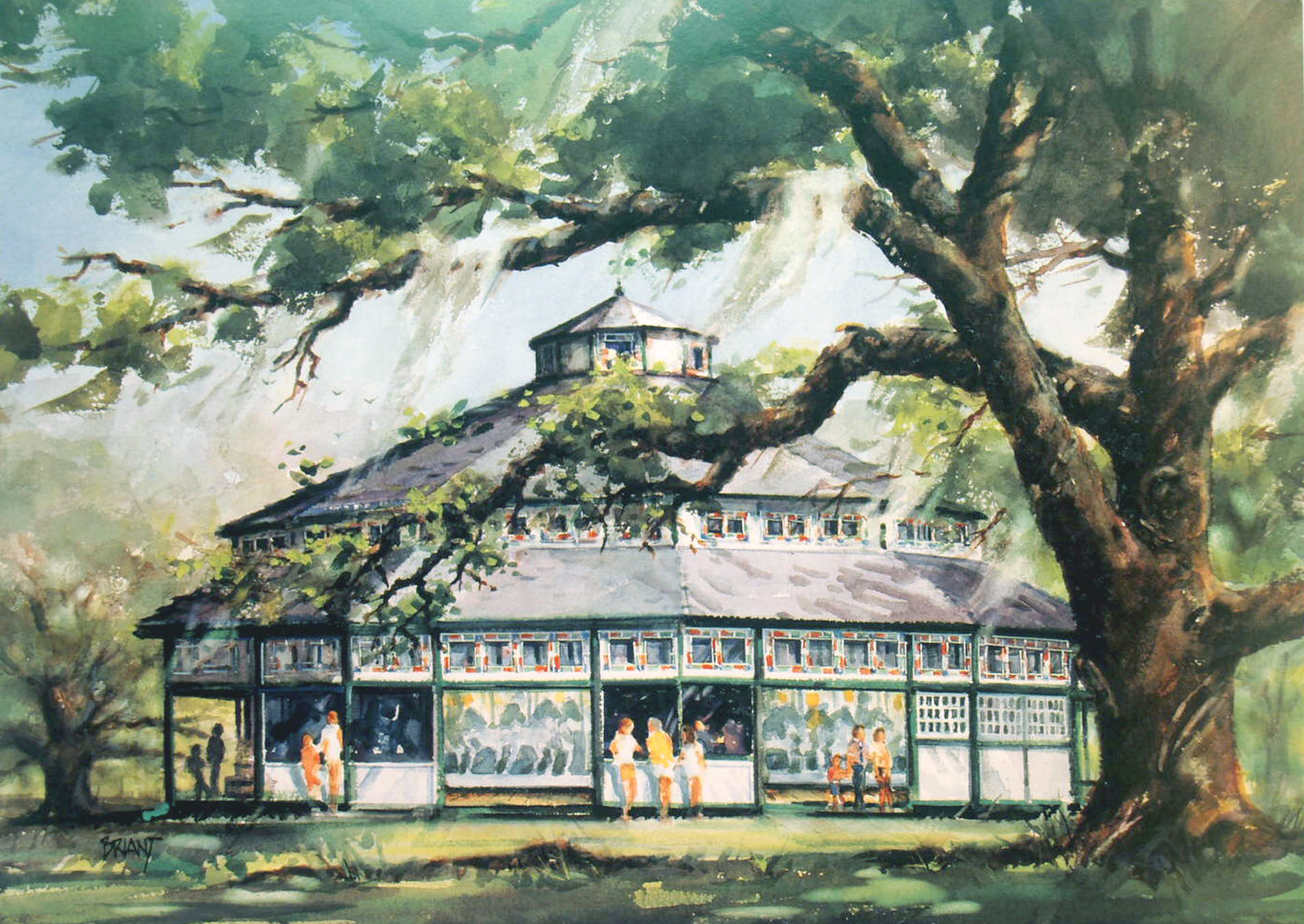 1908x1353 New Orleans City Park Carousel Original Watercolor Art Limited - New Orleans Watercolor