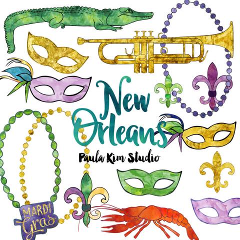 480x480 New Orleans Watercolor Paula Kim Studio - New Orleans Watercolor