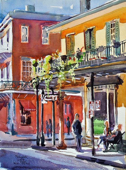 519x700 Print Of The French Quarter In New Orleans Original Watercolor By - New Orleans Watercolor