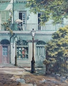 236x300 Ann Delorge Painting New Orleans Watercolor Royal St Antique Shop - New Orleans Watercolor