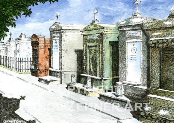 581x413 Carol Zehner Art New Orleans Artwork - New Orleans Watercolor