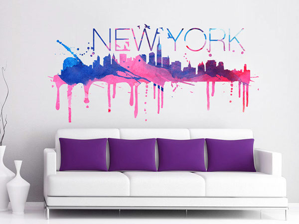 600x450 New York Skyline Watercolor On Behance - New York Skyline Watercolor