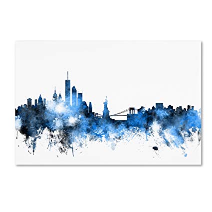 425x425 New York Skyline Iii By Michael Tompsett, 22x32 Inch - New York Skyline Watercolor