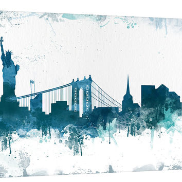 354x354 Best New York Skyline Silhouette Wall Art Products On Wanelo - New York Skyline Watercolor