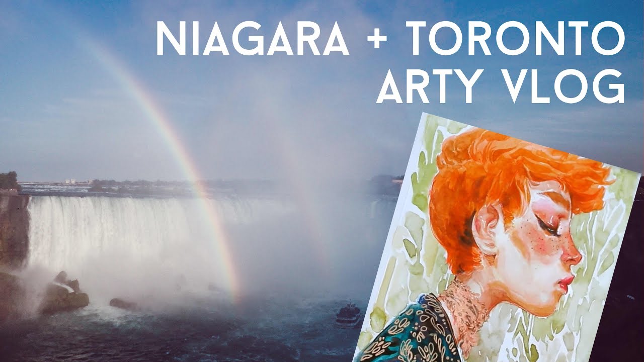 1280x720 Niagara Falls Vlog Watercolor Painting - Niagara Falls Watercolor