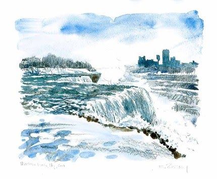430x355 Ulixis Crafts Item Of The Day Niagara Falls Watercolour A Wc - Niagara Falls Watercolor