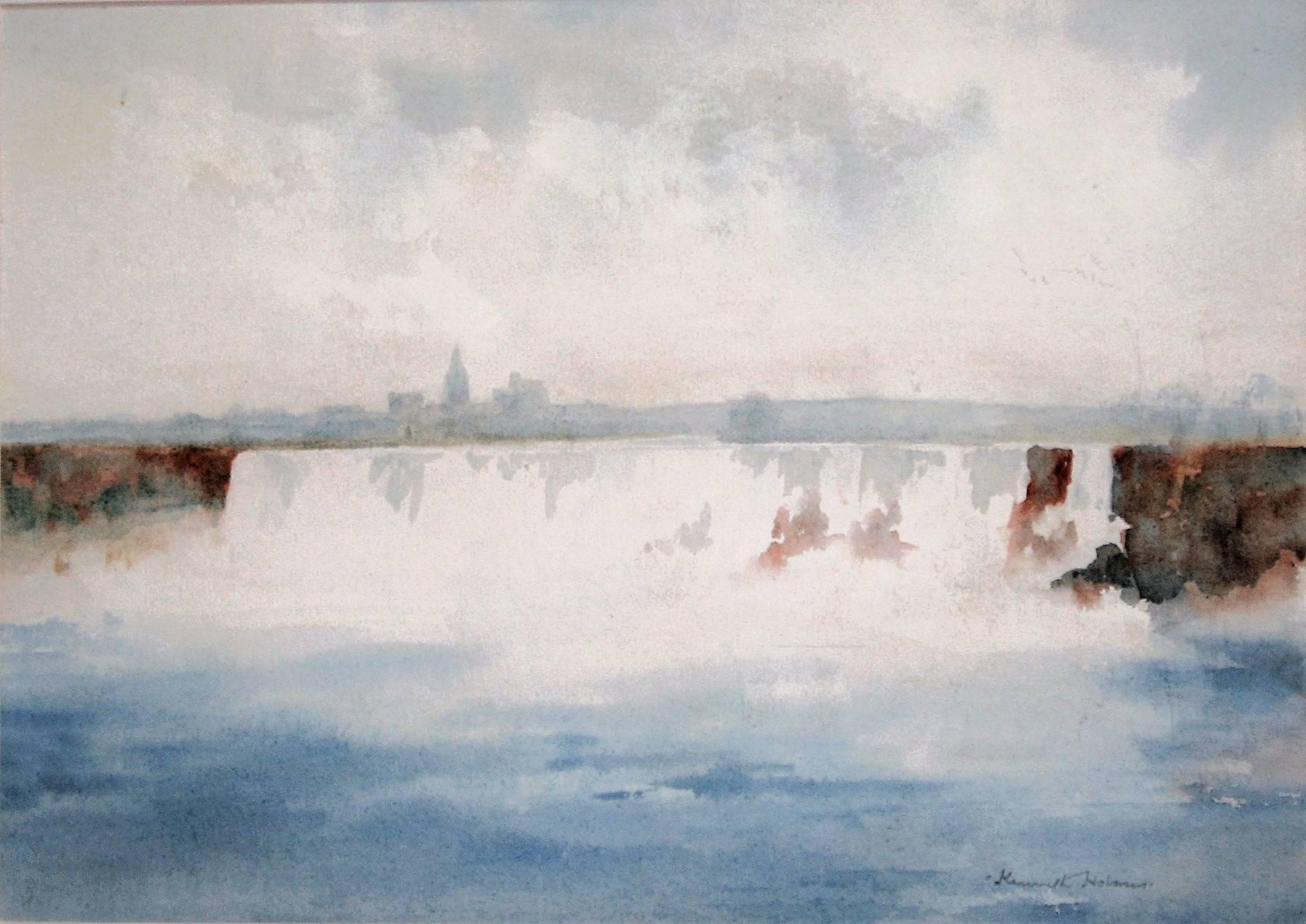 1798x1272 Kenneth Holmes, A.r.c.a. - Niagara Falls Watercolor