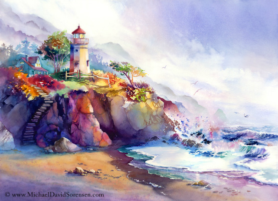 555x401 Amazing Watercolor Painting By Michael David Sorensen - Nice Watercolor Paintings