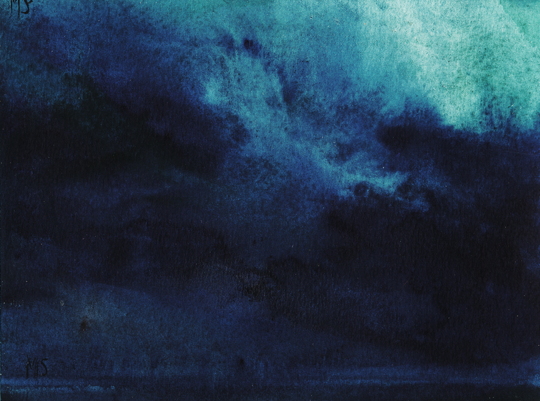 2130x1580 Watercolor Night Clouds Maurice Sapiro - Night Watercolor