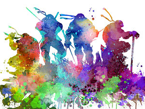 300x225 Ninja Turtles Painting By Watercolor Girl - Ninja Turtle Watercolor