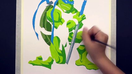 426x240 Speed Drawing Leonardo - Ninja Turtle Watercolor