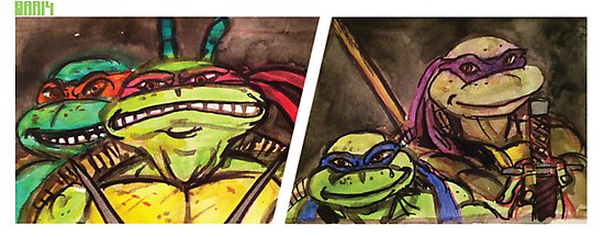 550x216 Teenage Mutant Ninja Turtles Watercolor Photographic Prints By - Ninja Turtle Watercolor