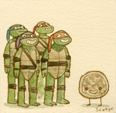 400x389 Teenage Mutant Ninja Turtles Watercolor By Scott C... Trampt Library - Ninja Turtle Watercolor