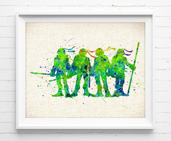 600x494 Wish Tmnt - Ninja Turtle Watercolor