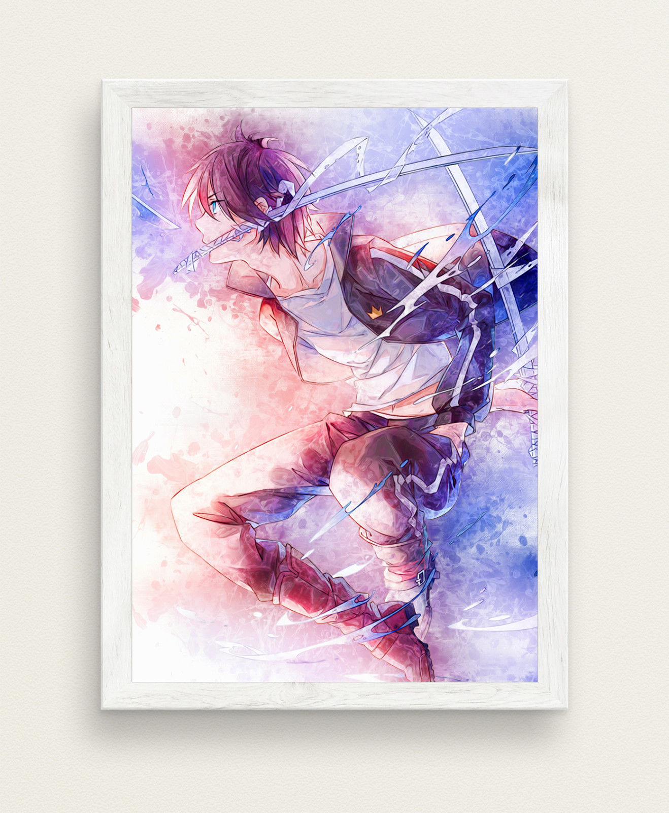 1318x1600 Noragami Watercolor Poster Anime Poster Big Size 33x47 Gift Otaku - Noragami Watercolor