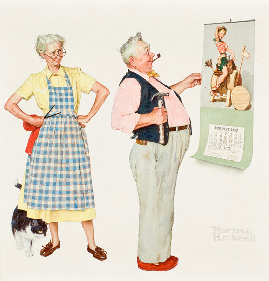 525x548 Norman Rockwell Paintings - Norman Rockwell Watercolor