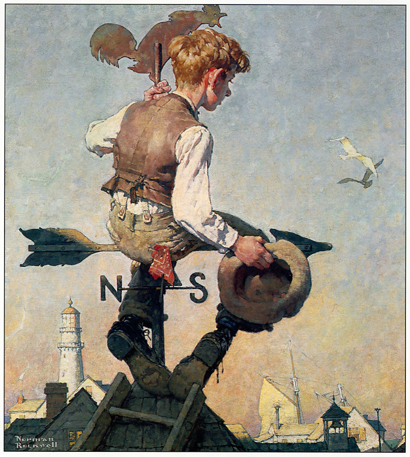 800x892 On Top Of The World By Norman Rockwell History, Analysis Amp Facts - Norman Rockwell Watercolor