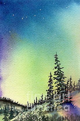 276x416 Northern Lights - Northern Lights Watercolor