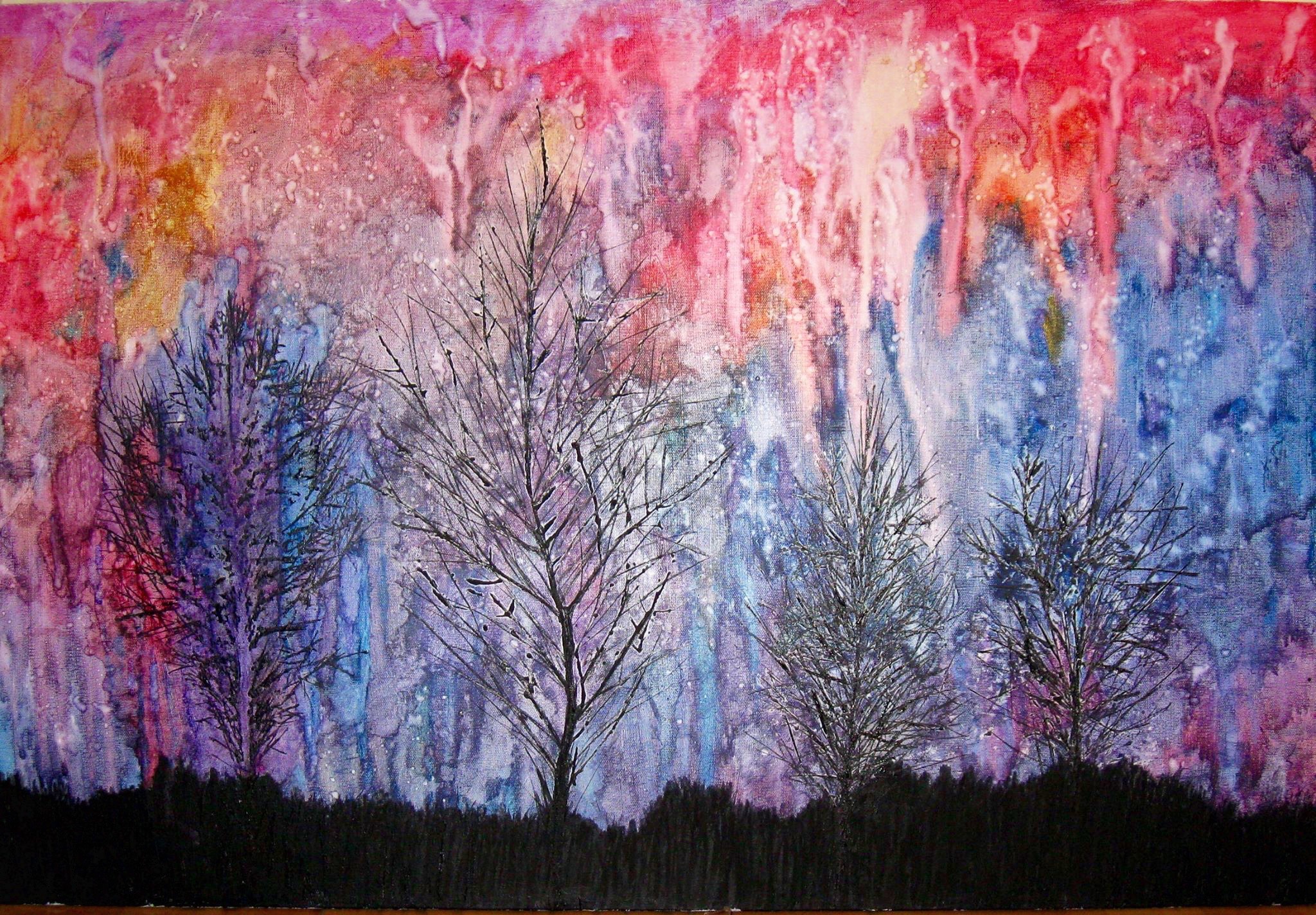 2048x1425 Northern Lights Watercolor - Northern Lights Watercolor