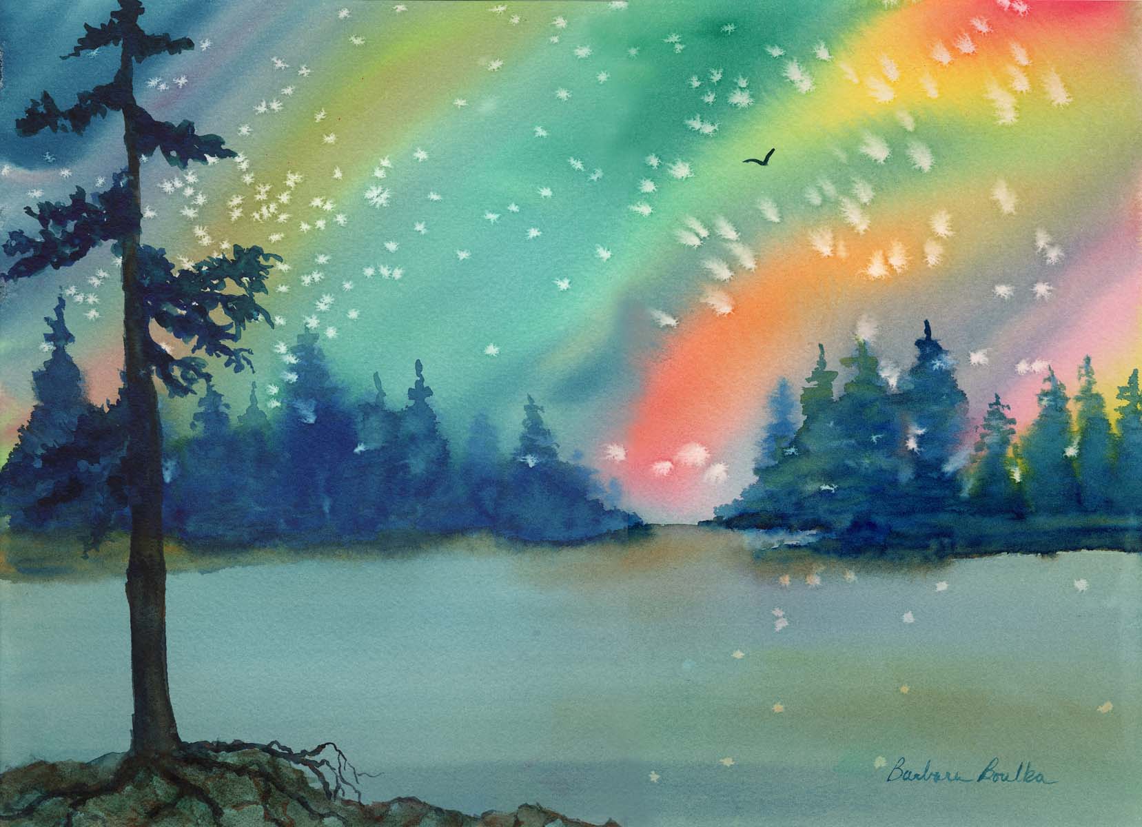 1657x1200 Class Registration Program - Northern Lights Watercolor