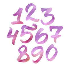 240x240 Search Photos Watercolor Texture - Numbers Watercolor