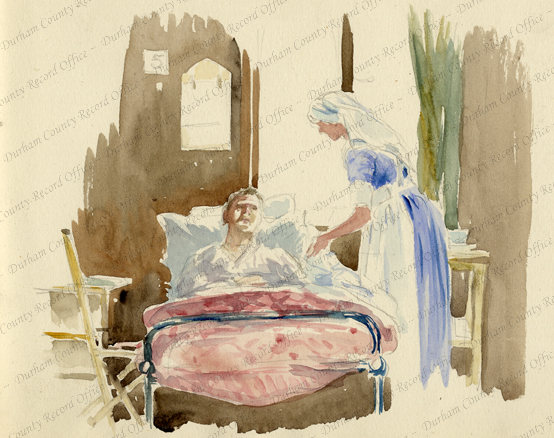554x438 In Trying Circumstances Durham - Nurse Watercolor