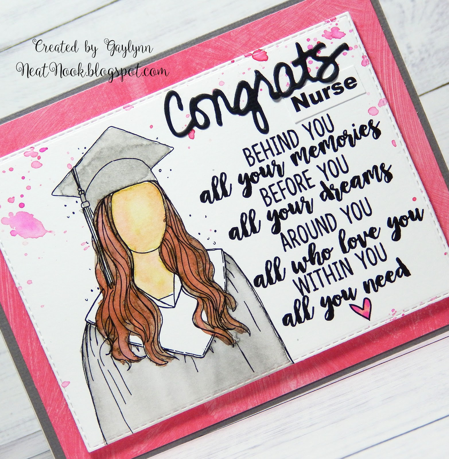 1565x1600 Neat Nook Creations Graduation Watercolor Card For A Nurse. - Nurse Watercolor