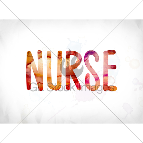 500x500 Nurse Concept Painted Watercolor Word Art Gl Stock Images - Nurse Watercolor