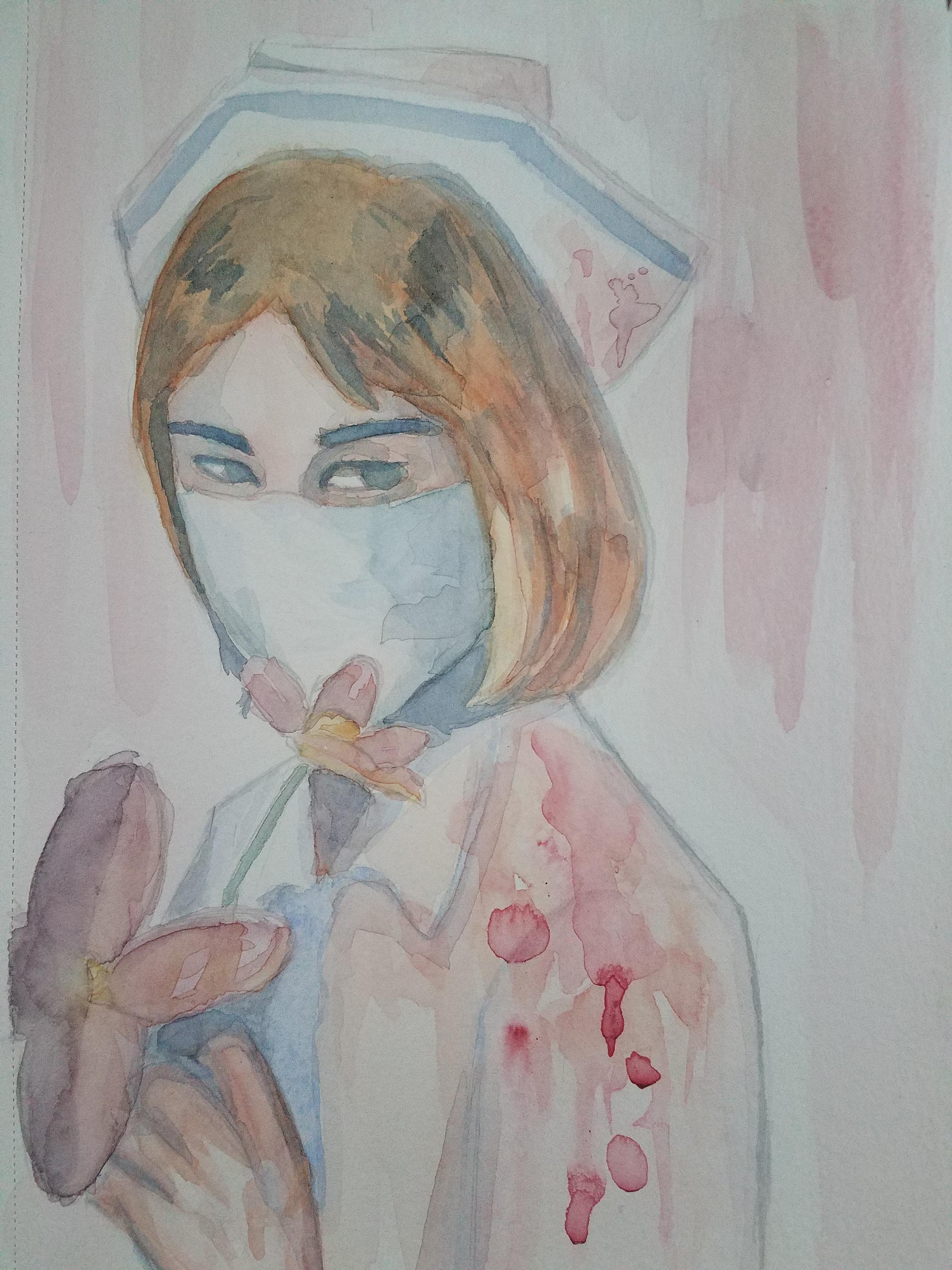 3024x4032 Sonic Nurse, Watercolor Sonicyouth - Nurse Watercolor