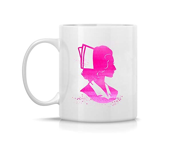 633x500 Pink Old School Nurse Watercolor Art Print Coffee Mug - Nurse Watercolor
