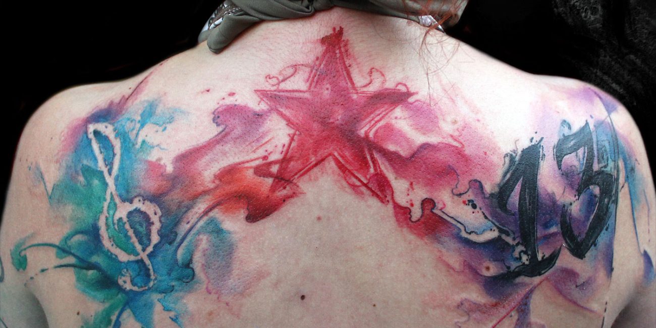 1300x650 Watercolor Sick Nurse Tattoo By Rafa Garabal - Nurse Watercolor