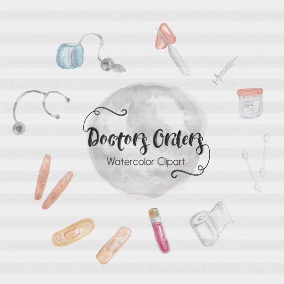 570x570 Doctor Clipart Nurse Clipart Object Clipart Watercolor Etsy - Nurse Watercolor