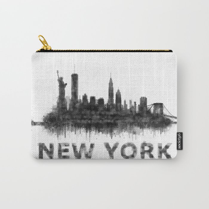 700x700 Ny New York City Skyline Nyc Black White Watercolor Art Carry All - Nyc Skyline Watercolor