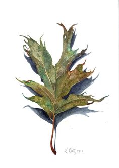 236x332 Oak Leaf Art Print Painting Oak Leaves, Watercolor - Oak Leaf Watercolor