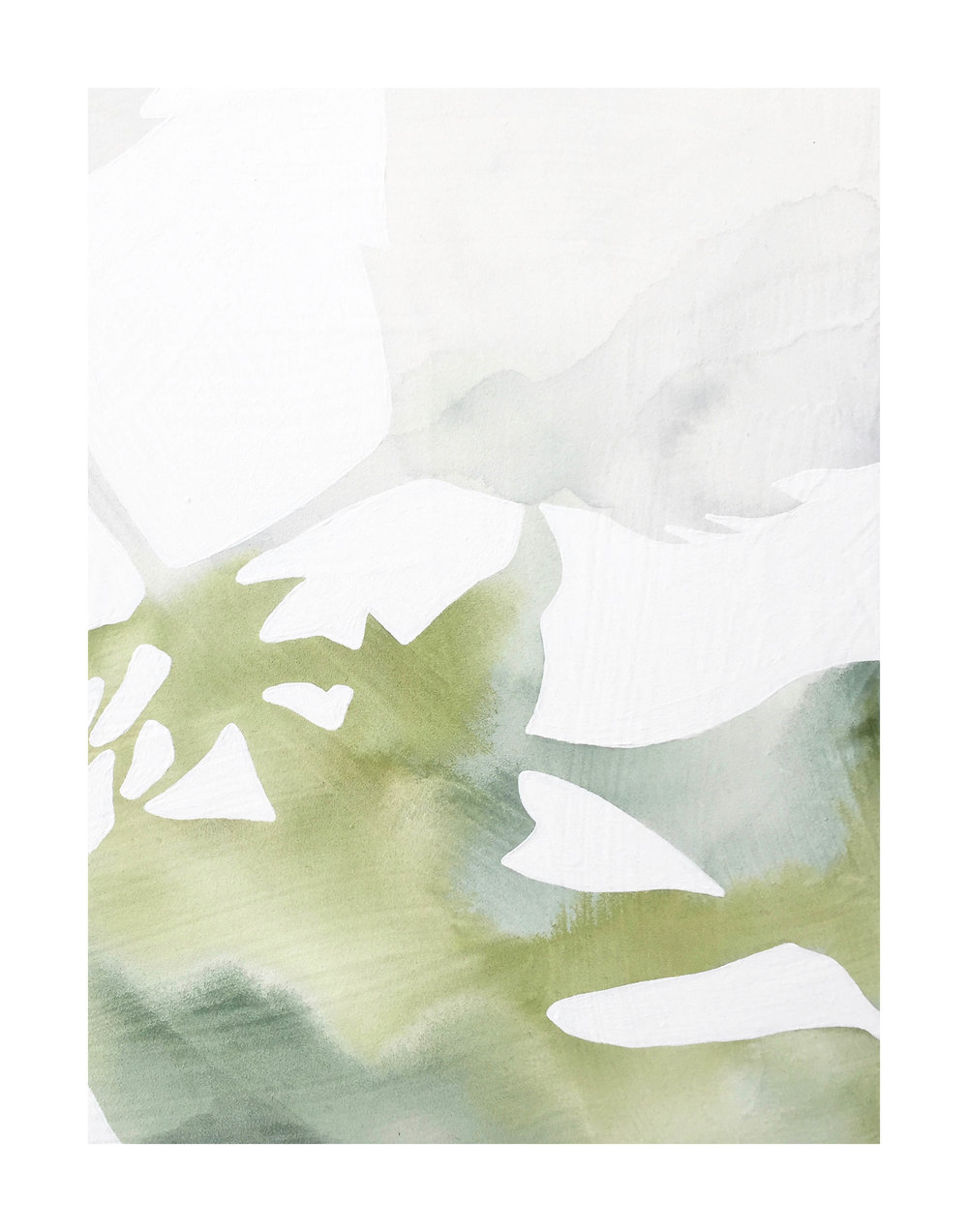 1000x1273 Oak Leaf Hydrangea 11x14 Modern Botanical Watercolor Art Print - Oak Leaf Watercolor