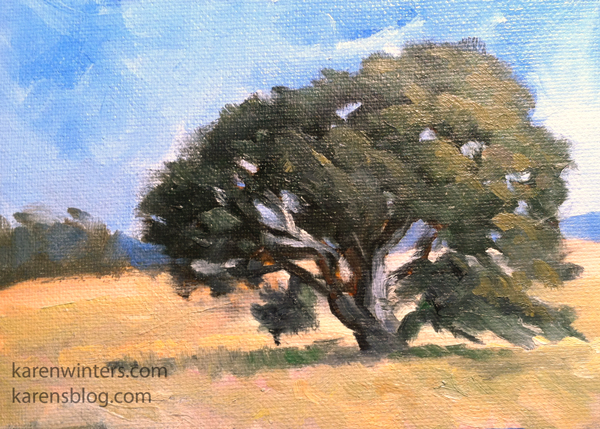 600x429 Oak Tree Paintings - Oak Watercolor