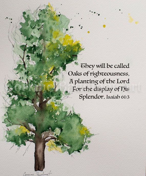 570x683 Print From Original Watercolor Painting By Artist Corrine Baudinot - Oak Watercolor