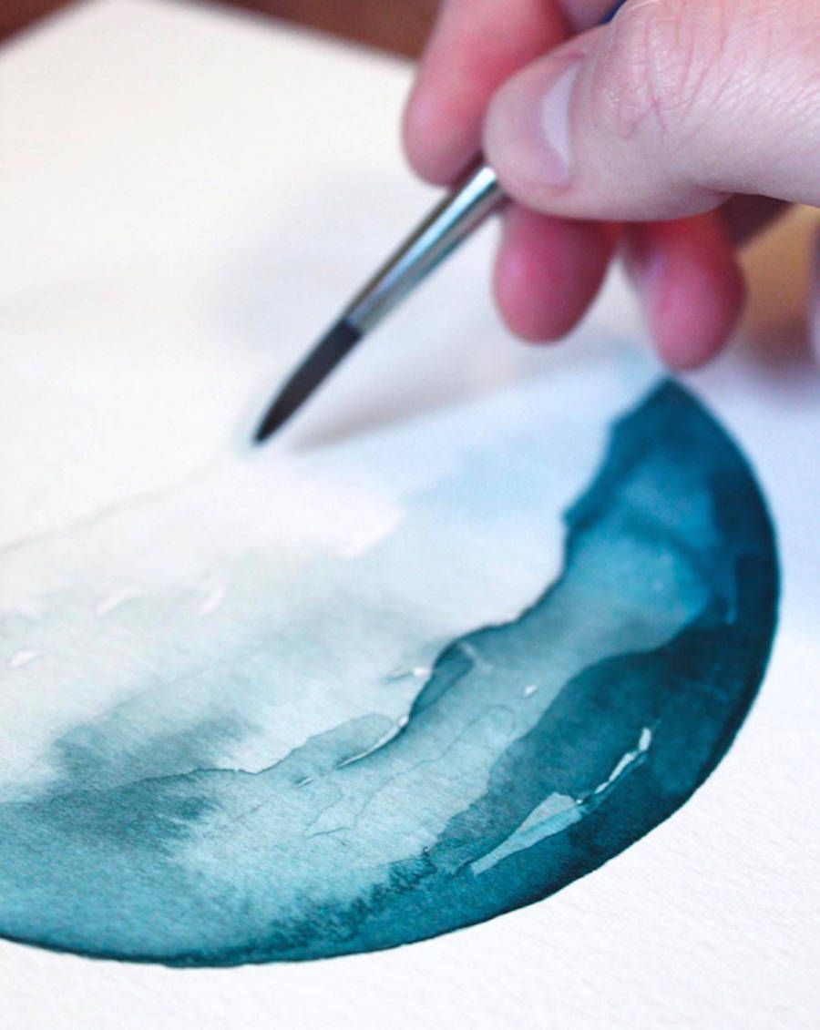 900x1131 Poetic Ocean Watercolor Painting Art Watercolor - Ocean Watercolor