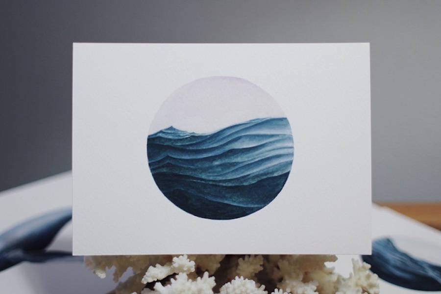 900x599 Poetic Ocean Watercolor Painting Fubiz Media - Ocean Watercolor