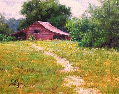 500x394 Landscape Oil Paintings With Old Barns Hagerman Art Blog By - Old Barn Watercolor Paintings