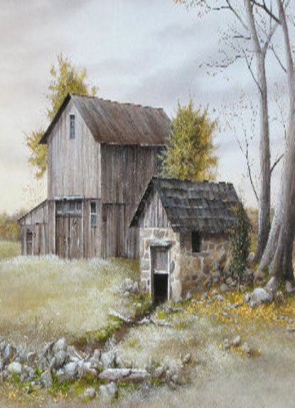 415x574 Old Barn Painting A Love For Barns - Old Barn Watercolor Paintings