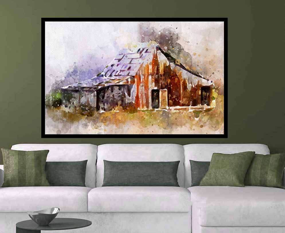 995x815 Old Barn Watercolor Art,old Barn Canvas Art,old Barn Watercolor - Old Barn Watercolor Paintings