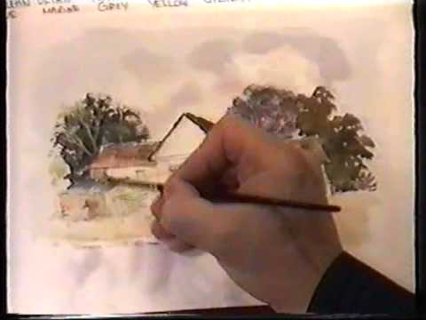 480x360 Painting Farms And Old Barns In Watercolour, Tutorial With Martin - Old Barn Watercolor Paintings