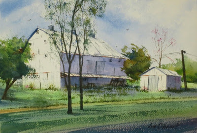 400x270 Watercolors By Jim Oberst Blog Rock Mill Park Barn - Old Barn Watercolor Paintings