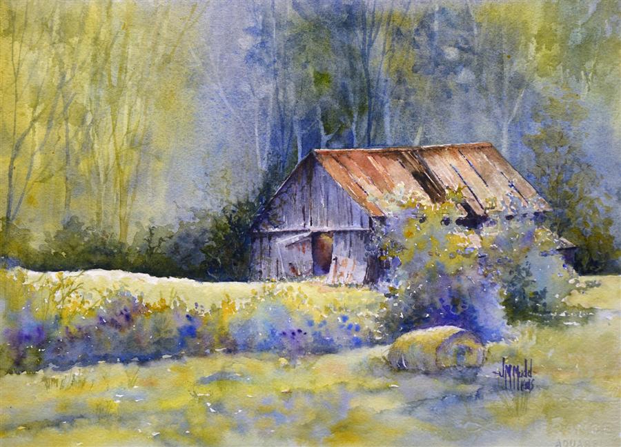 900x648 Barn In Berea 2 Judy Mudd - Old Barn Watercolor Paintings