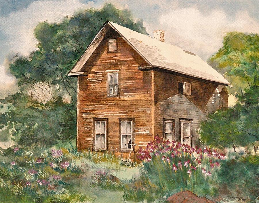 900x707 Finlayson Old House Painting By Susan Crossman Buscho - Old House Watercolor