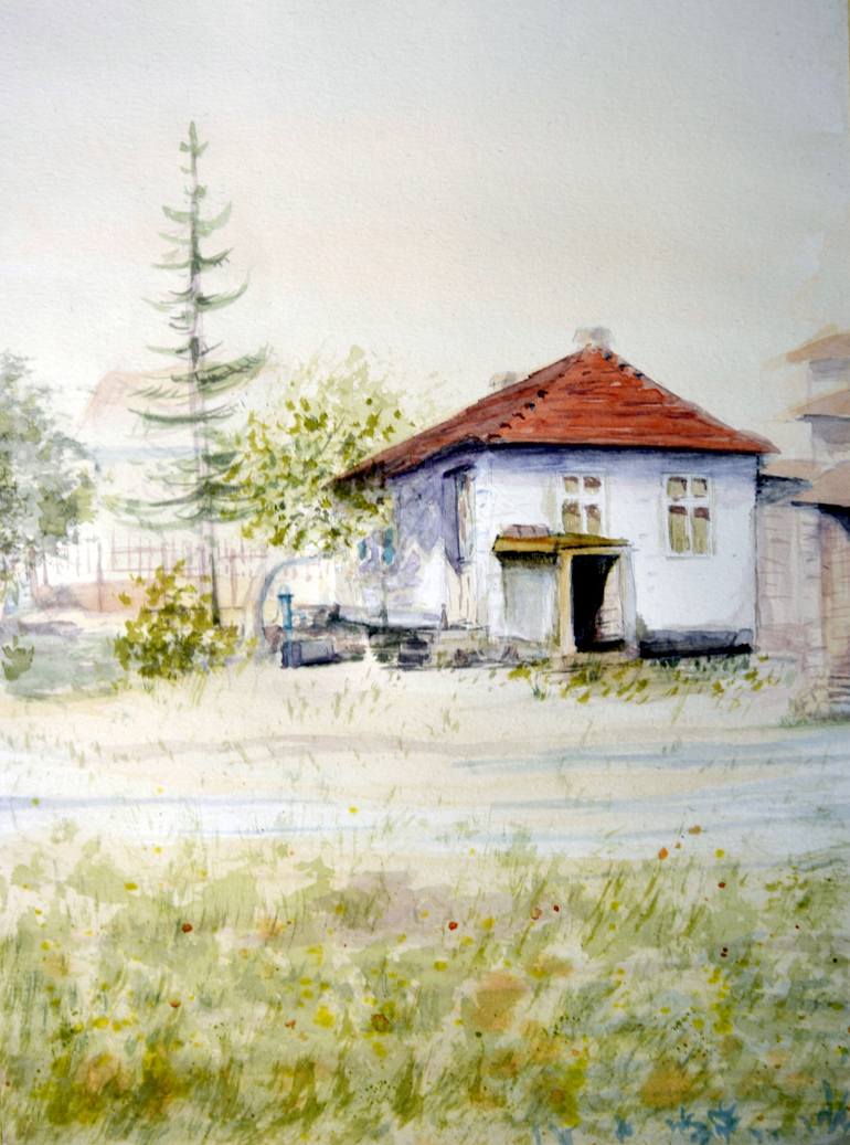 770x1037 Old House - Old House Watercolor