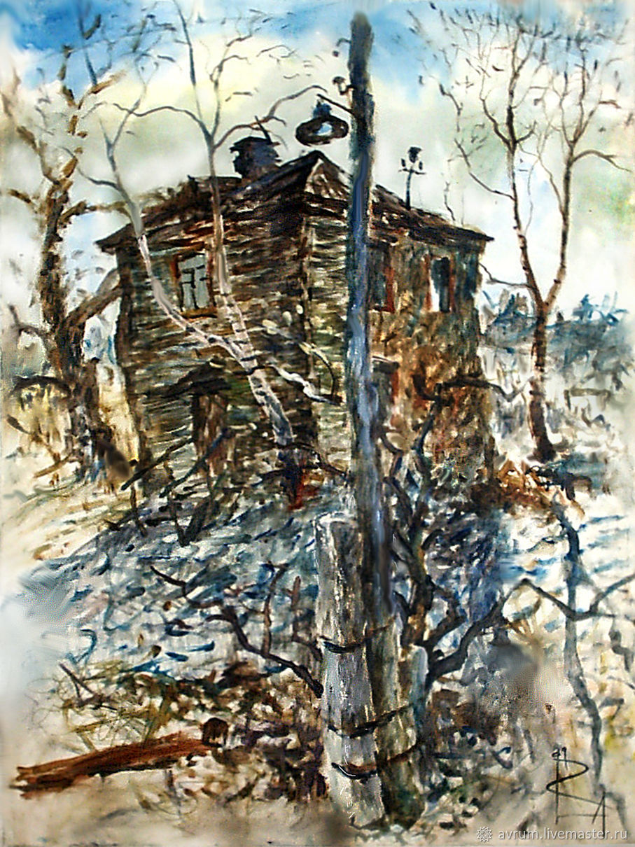 907x1210 Old House. Watercolor On Paper Shop Online On Livemaster With - Old House Watercolor